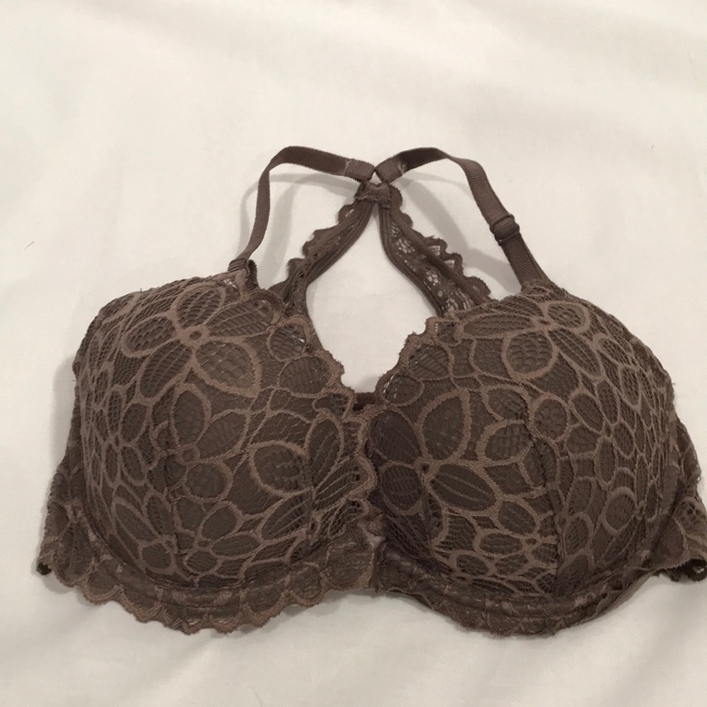 Pink Victoria’s Secret push-up lace bra